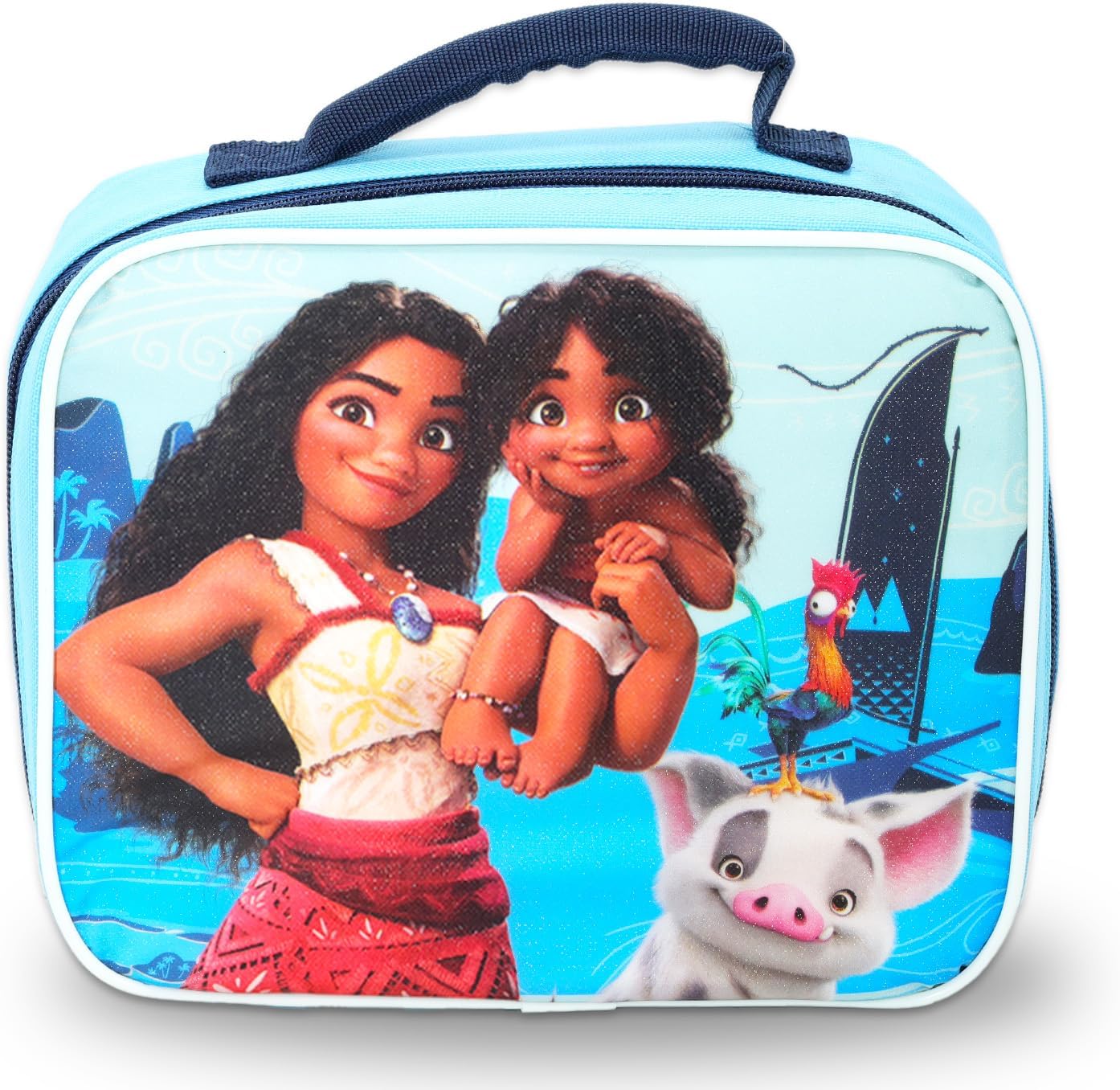 Disney Moana Backpack with Lunch Box Set - Bundle with 15" Backpack, Lunch Bag, Stickers, Water Bottle, More | Moana School Bag for Girls, Kids