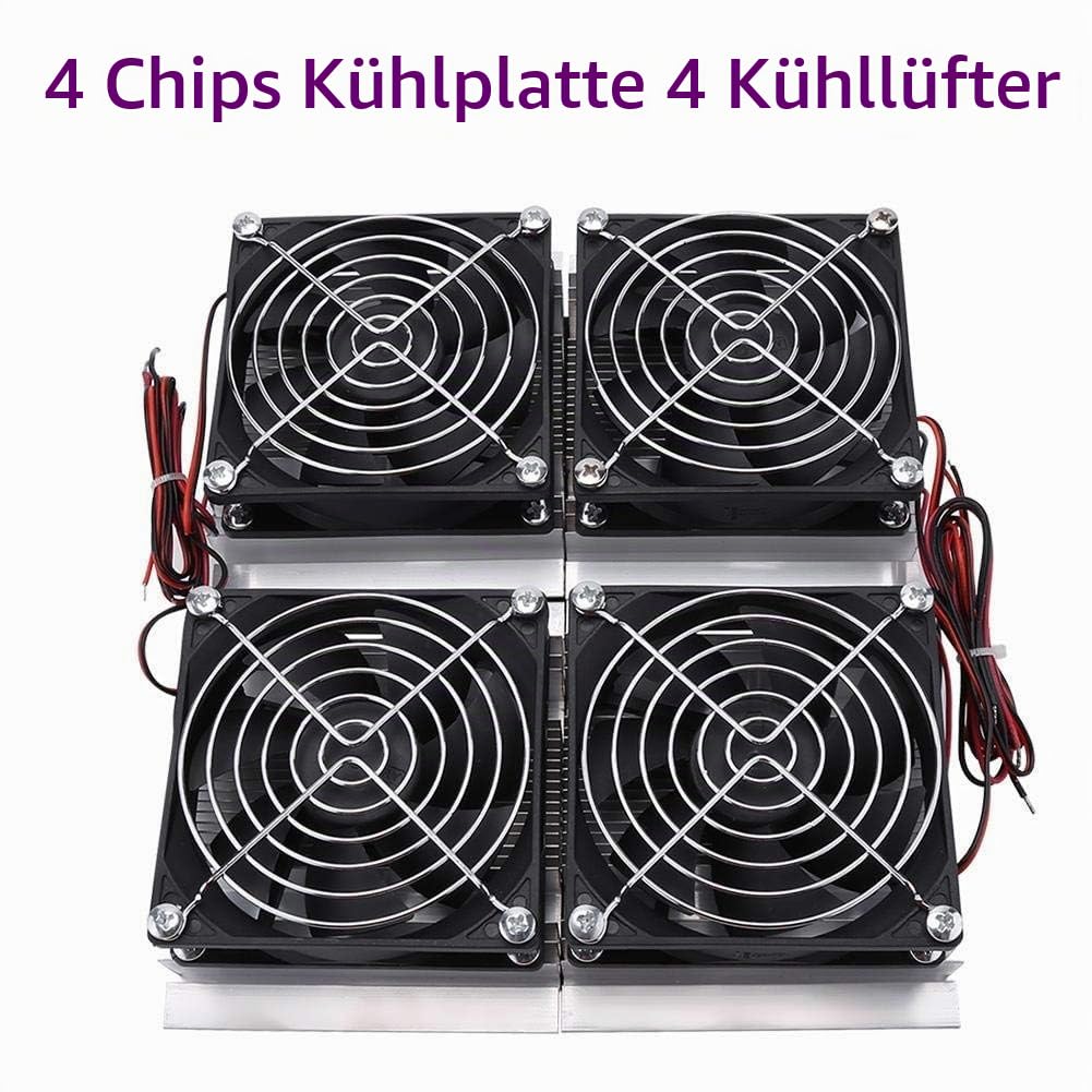 240W Hochleistungs-Halbleiter-Kühlungs-thermoelektrischer Peltier-Kühlplatten-Kühler mit dem Fan, schwarz