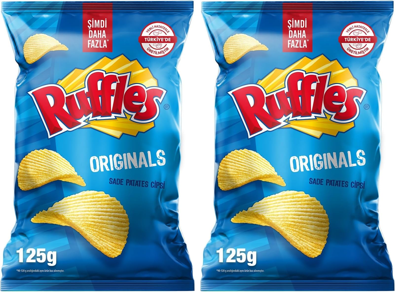 Ruffles Originals Patates Cipsi Süper Boy 125 g 2li paket