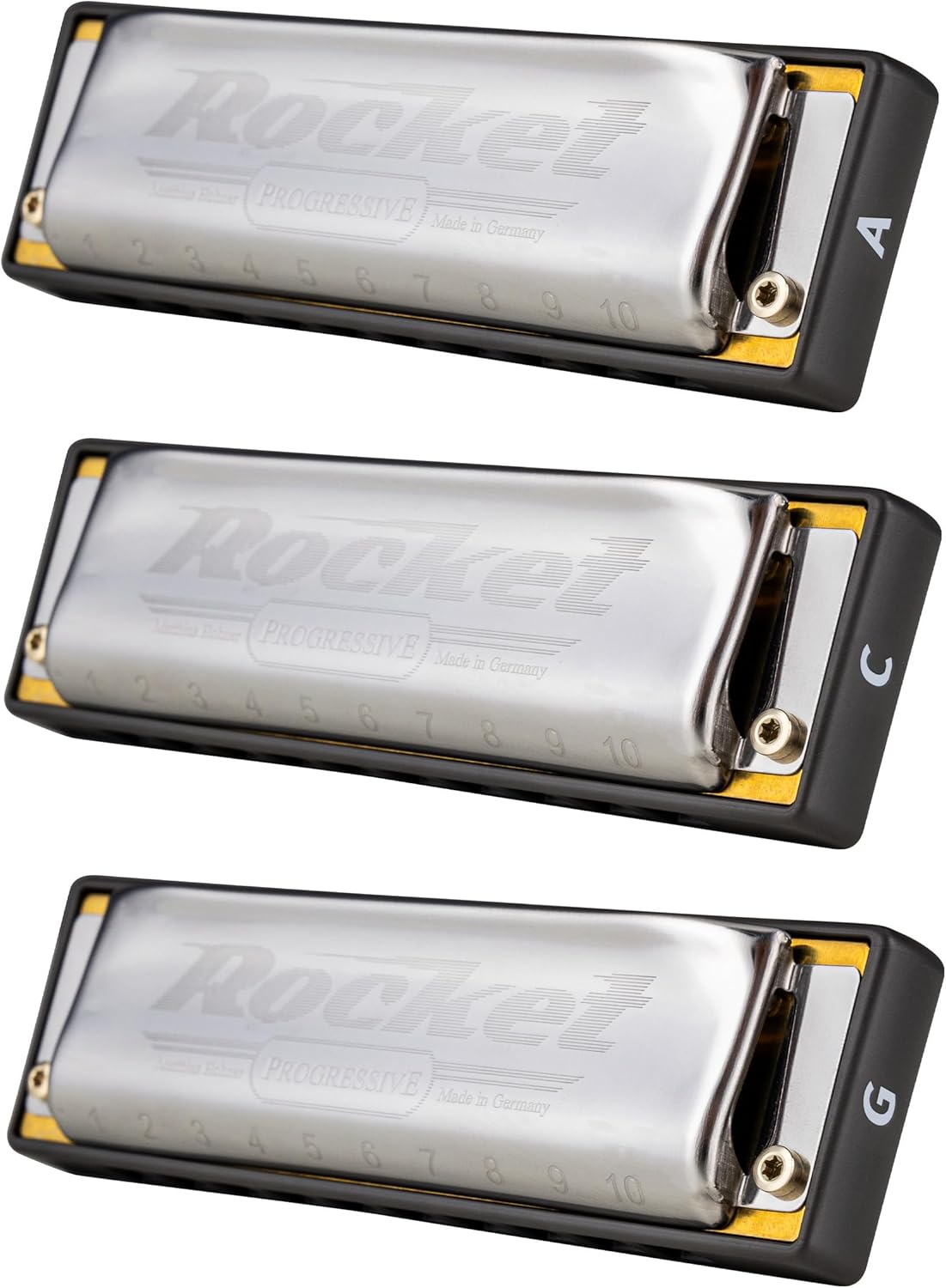Hohner ROCKT-3PK Rocket Harmonica 3-Propack C G A