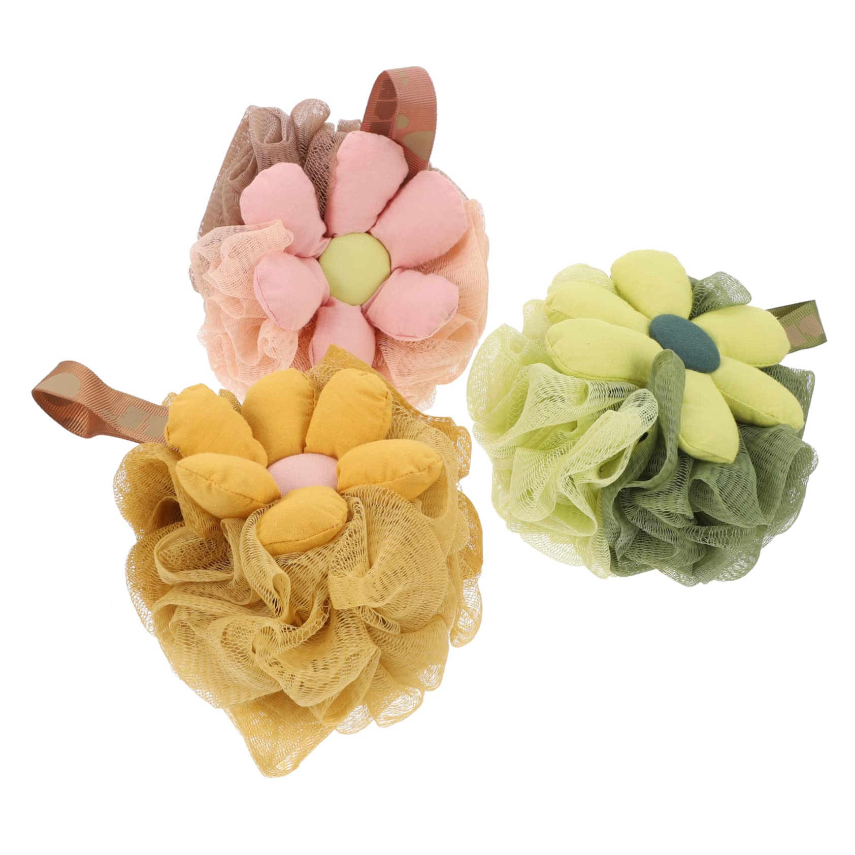 minkissy 6piezas Esponjas De Baño Para Esponjas Exfoliantes De Formato Flor Suaves y Efectivas Para Limpieza Agradable