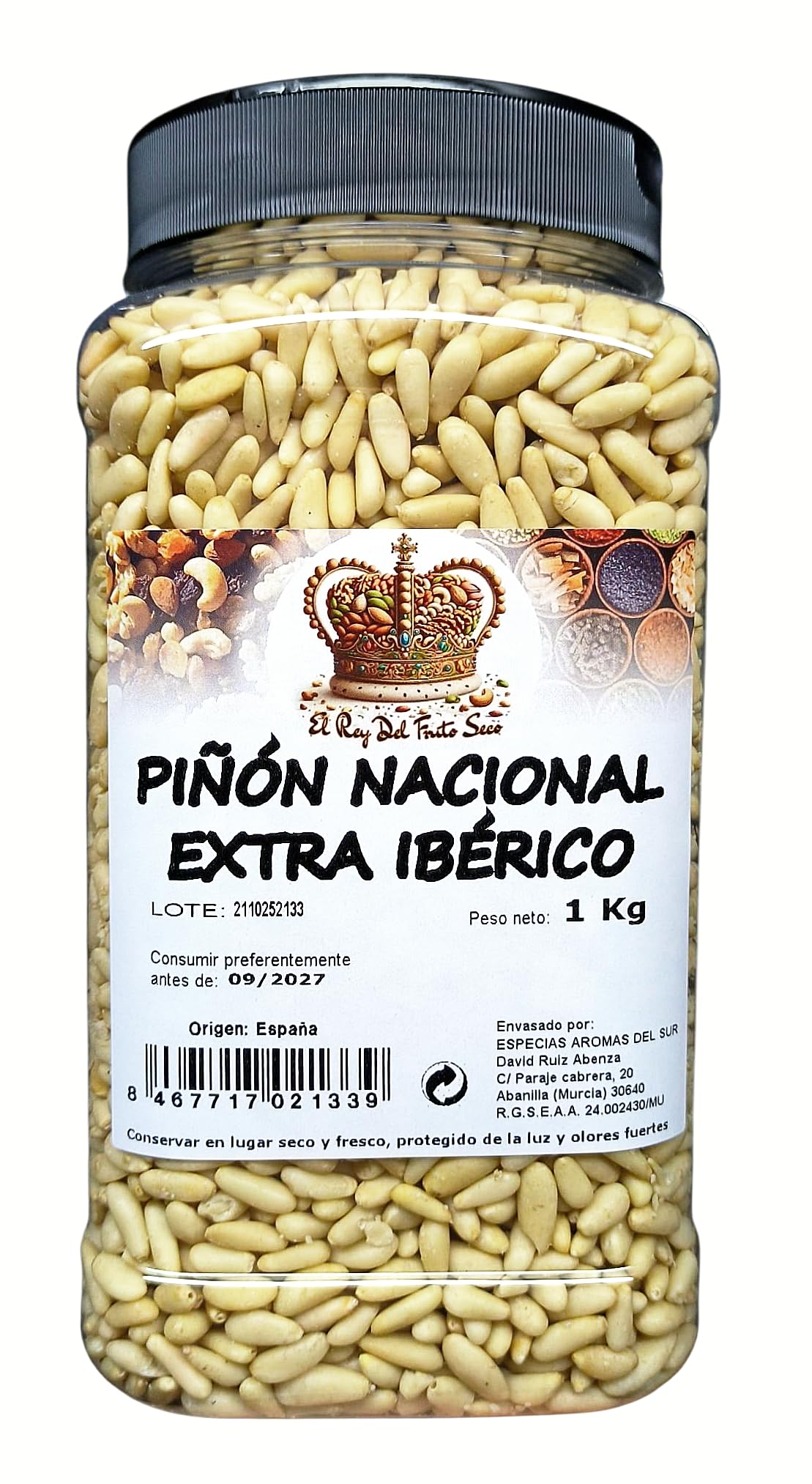 Piñones Españoles 1 Kg - Piñon Nacional - Sabor Suave - Ingredientes Naturales, Ideal para Cocina Mediterránea