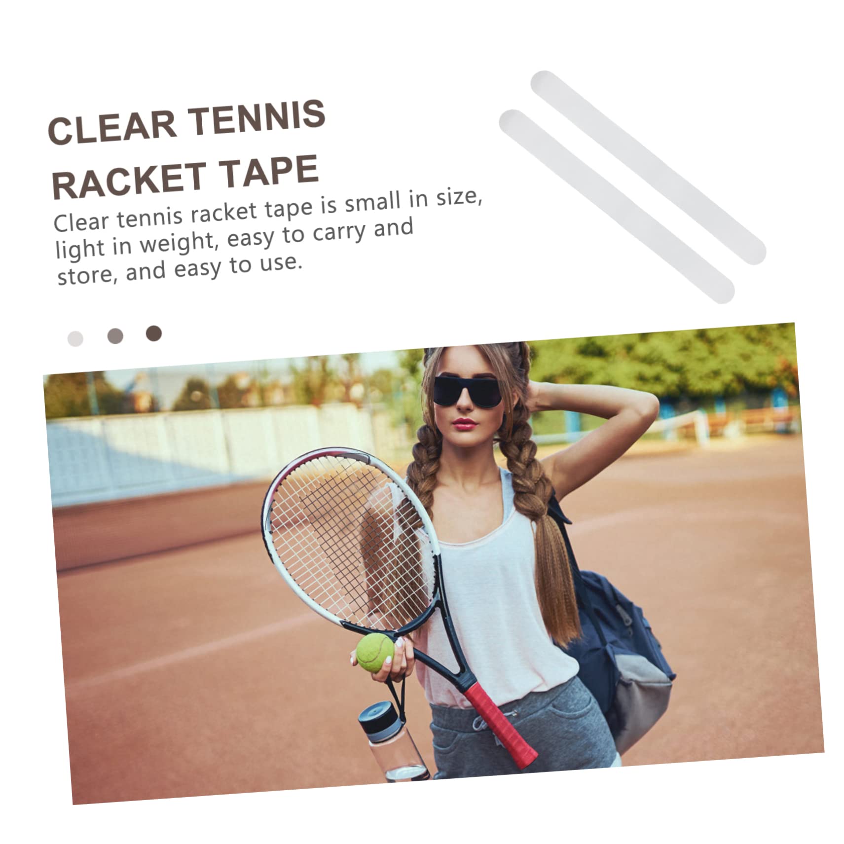 BESPORTBLE Protezione della Racchetta da Tennis Nastri Nastro Adesivo per Racchette da Tennis overgrip Nastro per Racchette da Tennis Nastro per Telaio della Racchetta da Tennis TPU