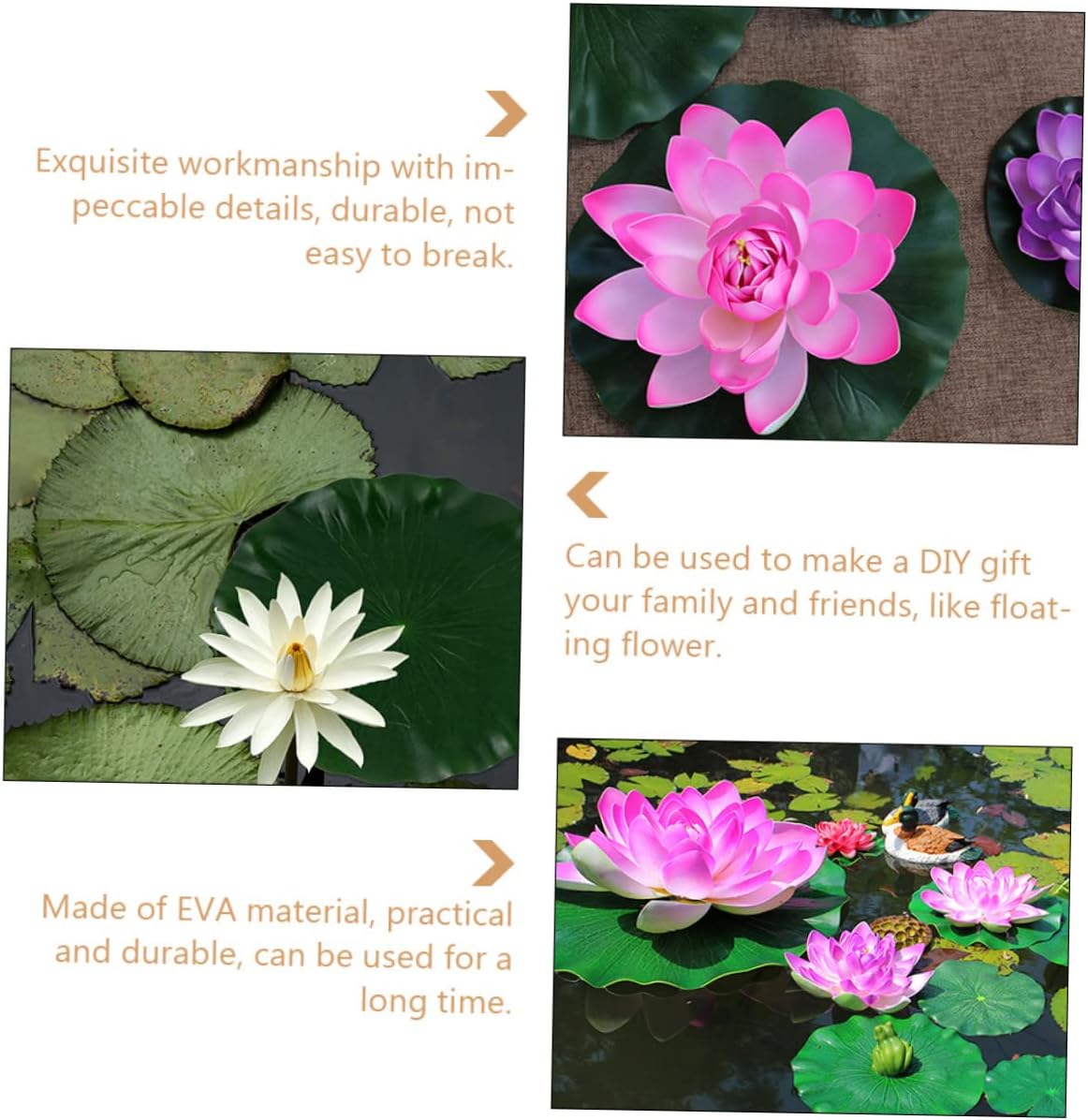 DOITOOL Artificial Lotus Leaf 11 Inch Floating Foam Lily Pads for Pond Fish Aquarium Decor 3 Pack Realistic Green Water Lily Leaf Ornaments for Patio Garden Pool Landscape