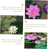 Vista 8 de DOITOOL Almohadillas de lirio artificial para estanque Koi: 3 piezas de espuma flotante artificial hojas de loto de 11 pulgadas, almohadillas