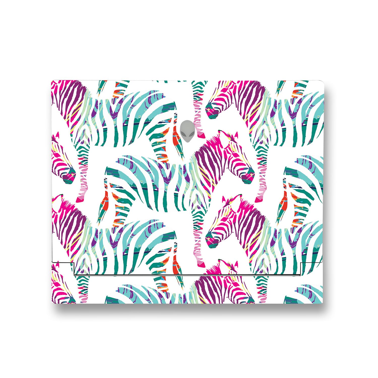 MightySkins Skin Compatible with Alienware X14 R2 (2023) Full Wrap Kit - Zebra Mosaic | Protective, Durable, and Unique Vinyl Decal wrap Cover | Easy to Apply &amp; Change Styles | Made in The USA