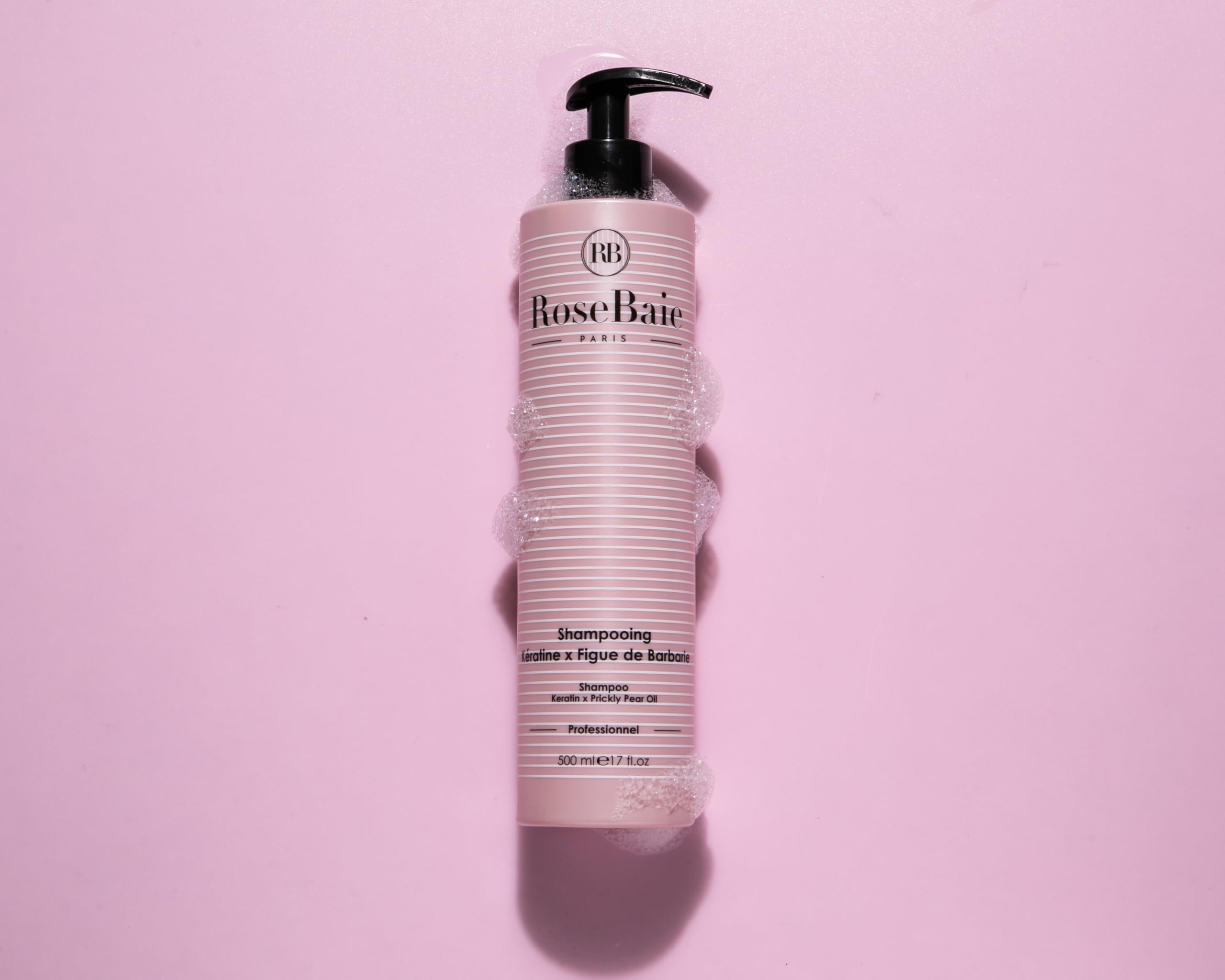 ROSEBAIE | Duo Shampoing Figue de Barbarie et Kératine | Sans Sulfates | Sébo-Régulation et Hydratation | Format économique 500ml x2