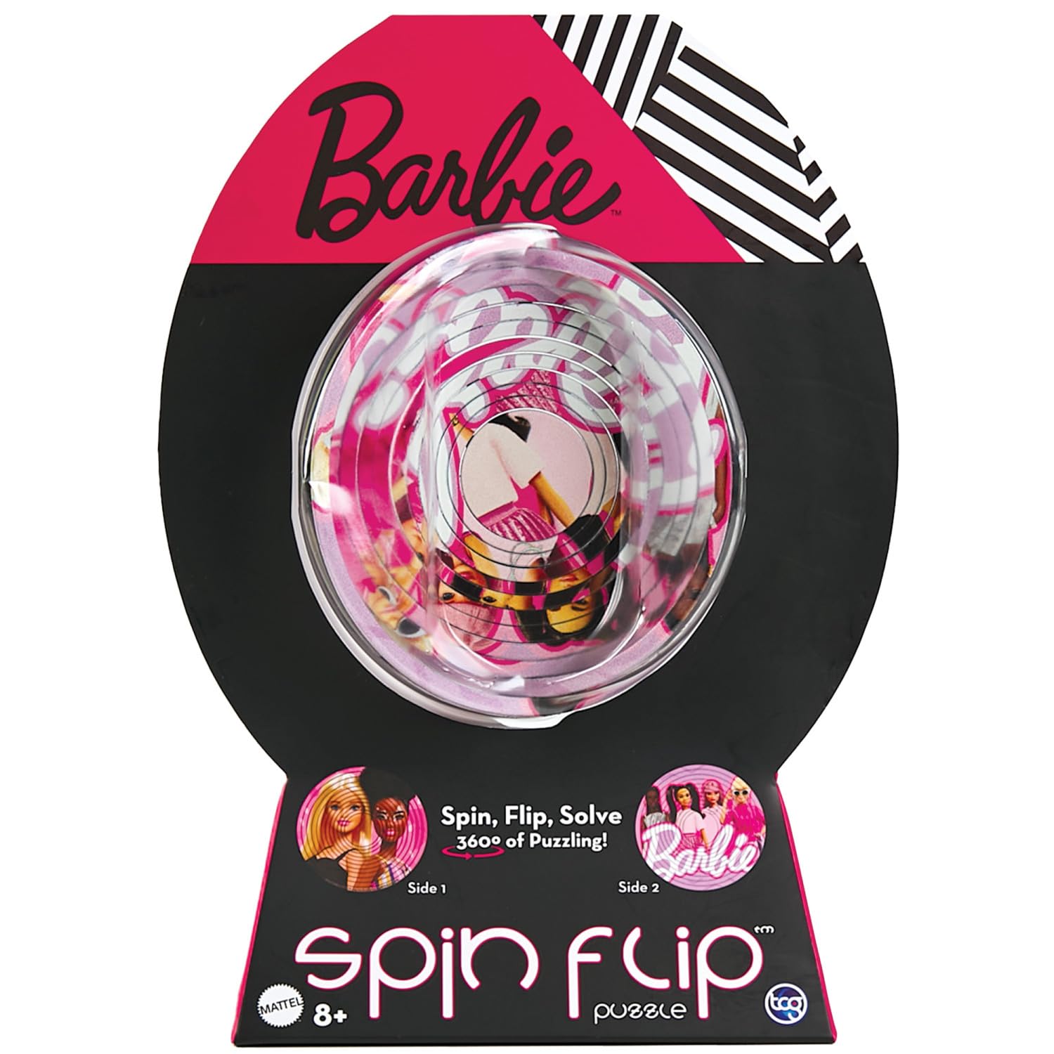 Spin Flip Puzzle: Barbie Glam Girls, 3D Puzzle, Challenging, Fun, Interactive Brain Teaser for Kids and Adults, Stimulates Creativity