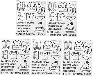 SEWOART 5 folhas de adesivos de logotipo para gavetas de roupas adesivos decalques de cômoda etiquetas de parede removíveis adesivos de parede logotipo de guarda-roupa adesivo roupas adesivos adesivos folhas de adesivos para crianças