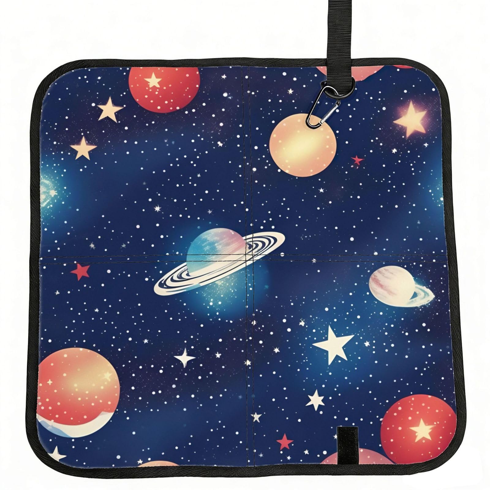 AYYQWE Starry Sky Universe Space Print Foldable Seat Cushion Portable Chair Pad Office Commuting Picnic Camping Outdoor