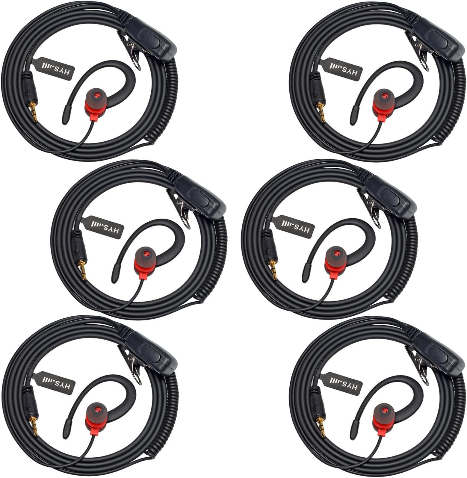 G Shape Earpiece for Cobra 2.5mm Radio, Professional/Business Walkie Talkies Headset with Mic for Cobra Microtalk Cxt195 PX655 Cx112 PX650 ACXT1035r ACXT145 ACXT545 RX385 RX685 Handheld Radio