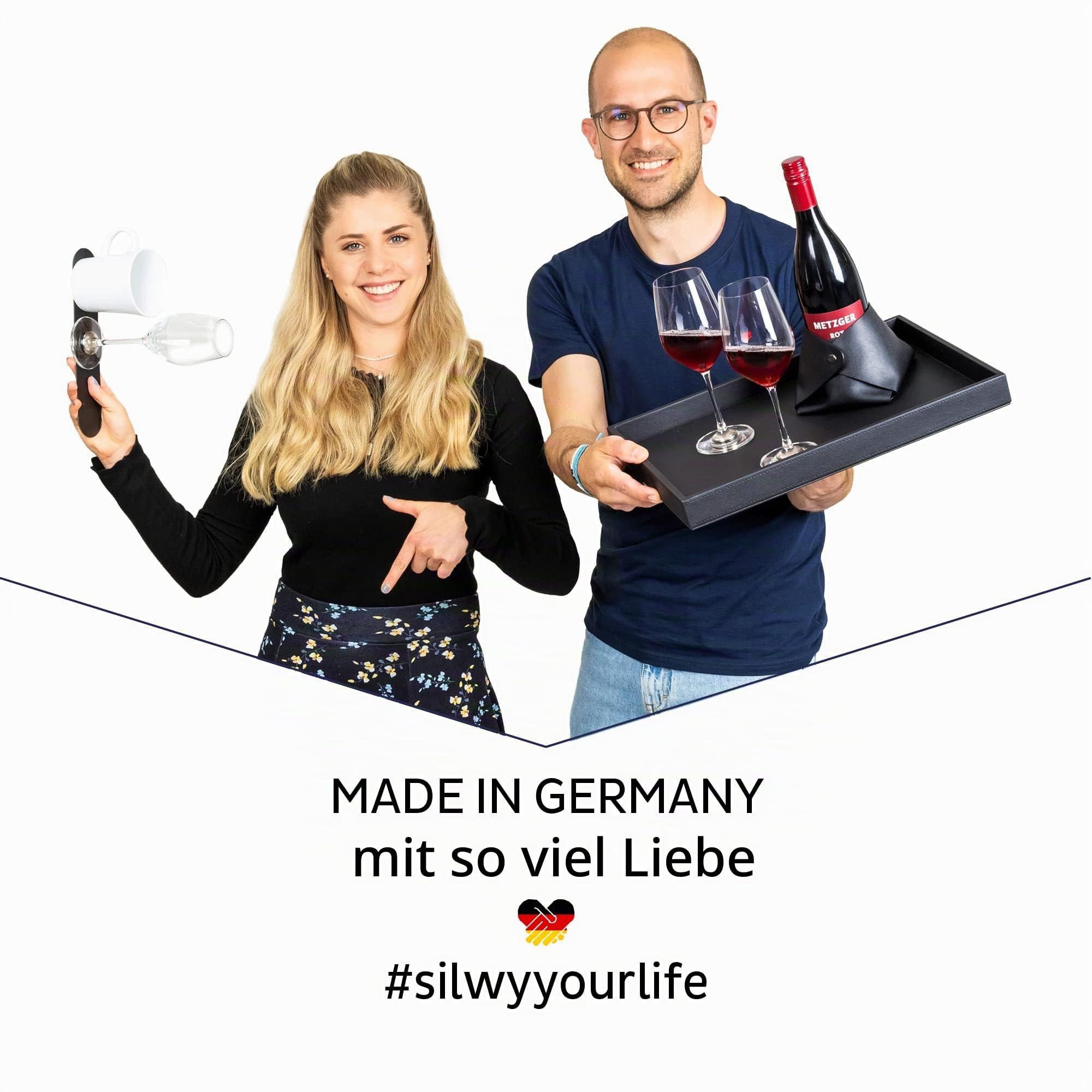 silwy® Magnet-Kristallgläser LONGDRINK 4er Set inkl. vier wiederverwendbaren Metall-Nano-Gel-Pads - rutschfeste Magnetgläser für Camping, Caravaning und Boating