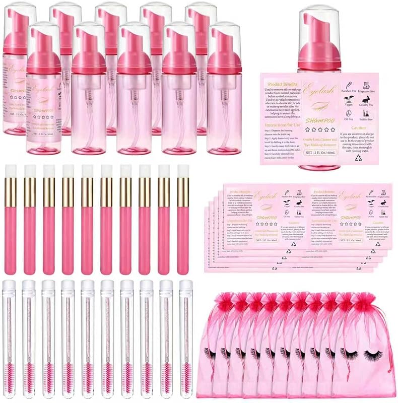 Kit Tannova com escovinhas e acessórios para cílios, 50 unidades