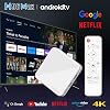 Global Connect H96 MAX TV Box, Octa-core 64-bit Cortex-A53 CPU, Android 14.0 TV Box, 4K Compatible, 2GB + 16GB WiFi, 6.0/100M LAN, USB2.0 Voice Remote Control