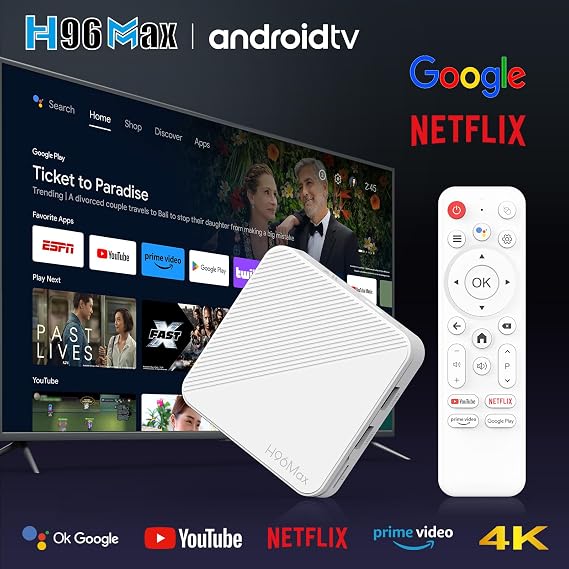 Android 14.0 TV BOX 4K Compatible, 2GB+16GB Remote Control, High Speed WIFI 6.0, Mali-G31, GPU, Quad-Core Cortex A53, Smart TV Box + Mini Keyboard