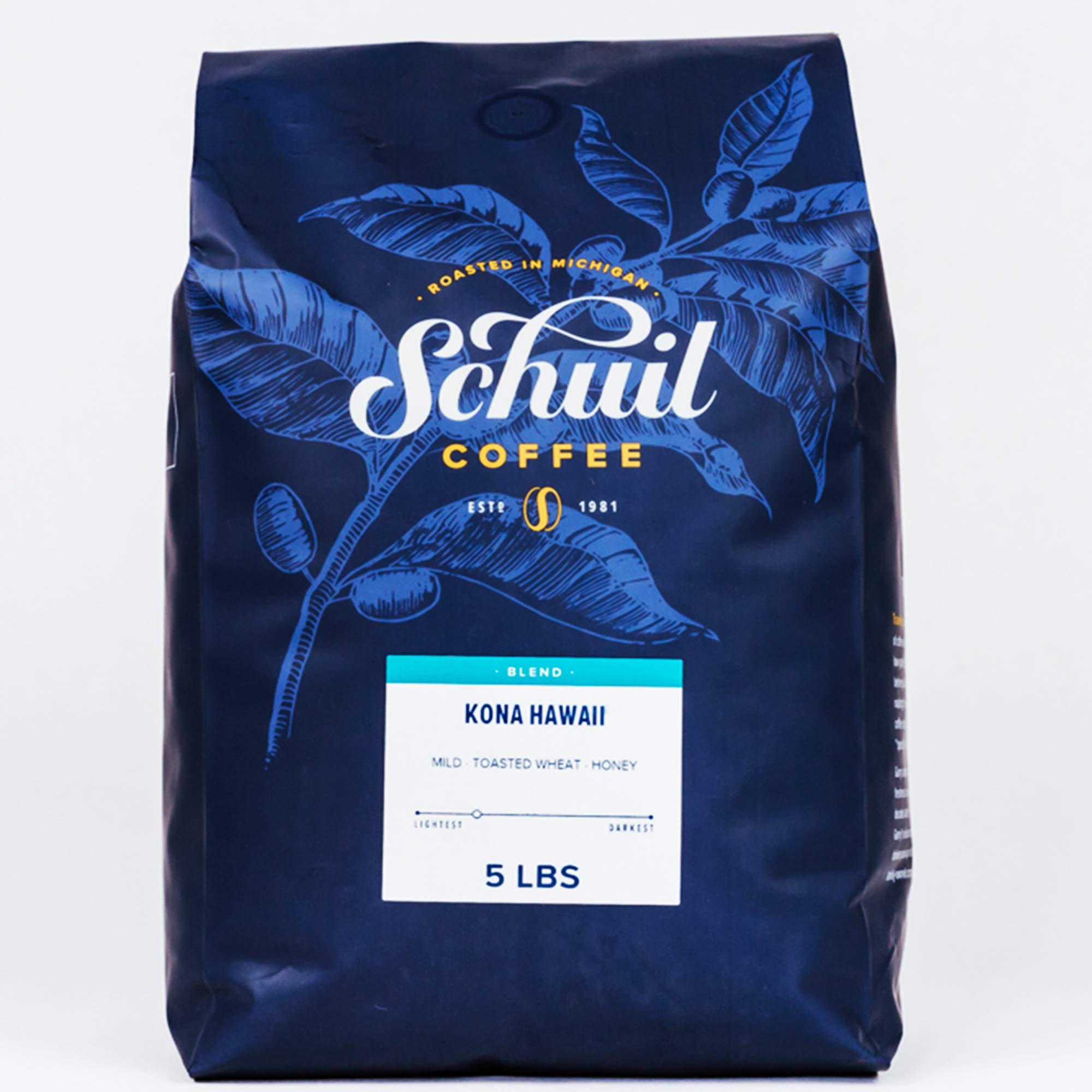 Schuil Whole Bean Coffee, Premium Roasted Gourmet Coffee beans, Smooth and Full Bodied Artisan Coffee (Big Wave Blend, 5 lb)
