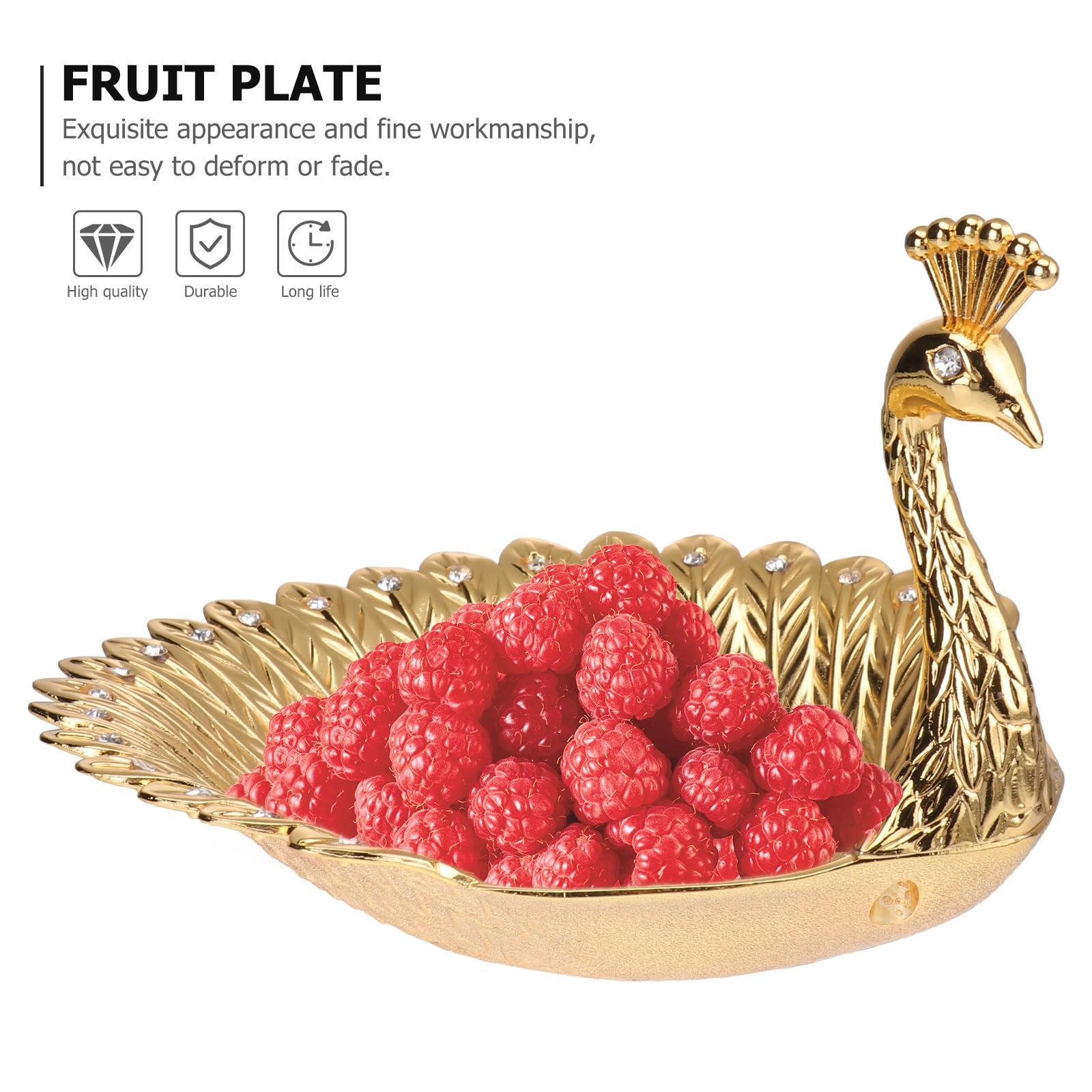 BAMBW Piatto di Frutta di Pavone Cesto di Frutta di Moda Creativo Piatto di Caramelle Vassoio di Ceramica Europeo Ciotola di Frutta