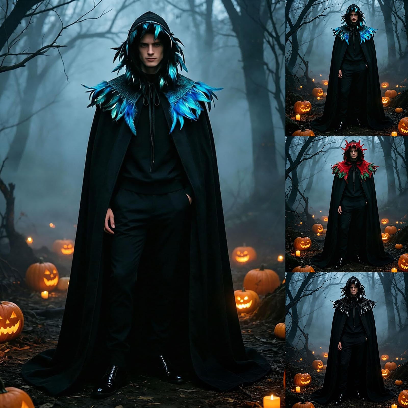 Cappotto con cappuccio rinascimentale, costume con cappuccio, costume medievale rinascimentale, per adulti, Halloween, uomini e donne, feste streghe, cosplay