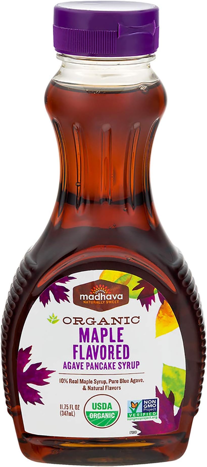 Madhava Naturally Sweet Organic Agave Pancake Syrup, Maple, 11.75 Ounce (Pack of 6)
