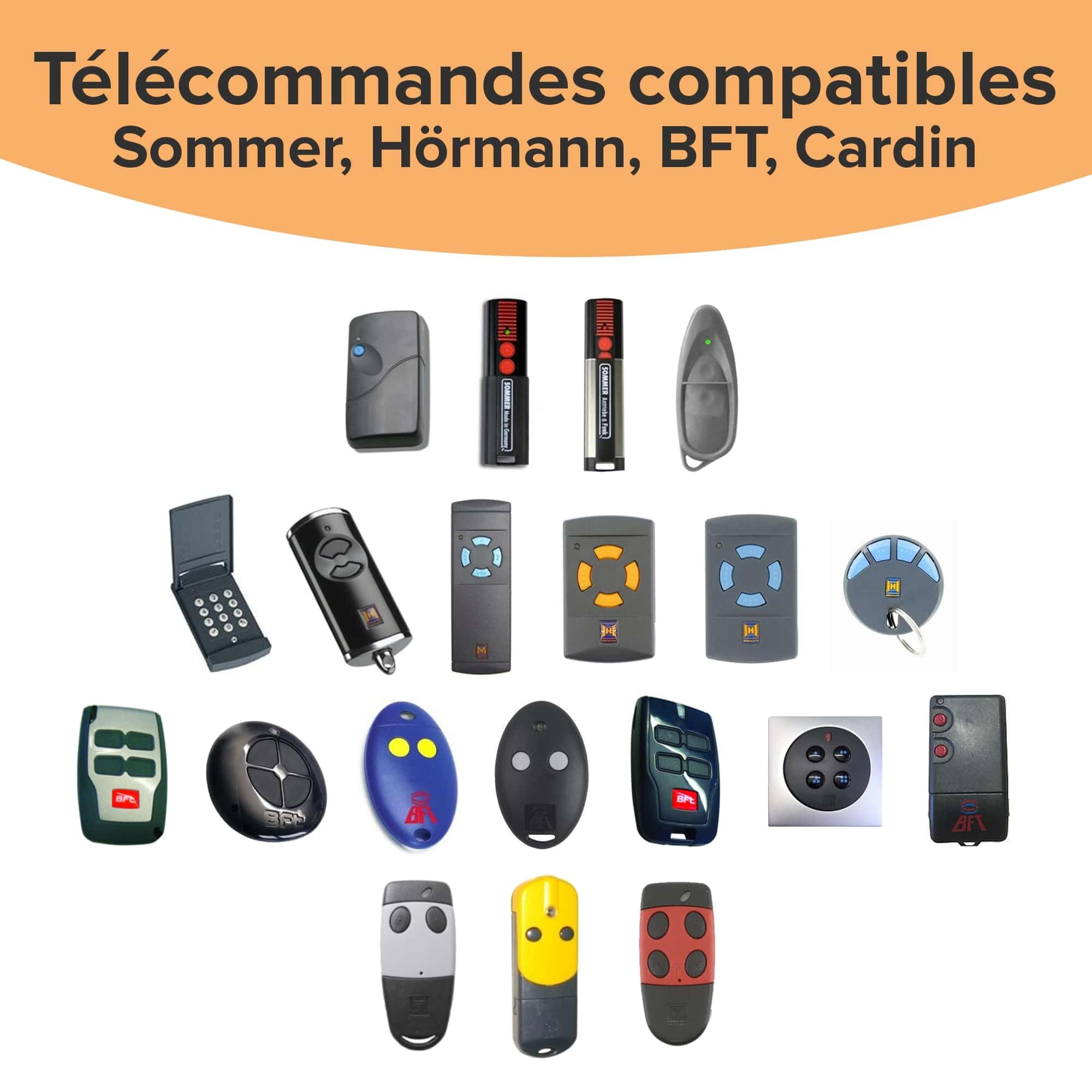 1Control Why 2 Télécommandes Universelles Portail et Garage – Compatible avec 750+ Modèles, Rolling Code et Code Fixe – Multifréquence 433-868 MHz AM/FM – Télécommandes Blanches