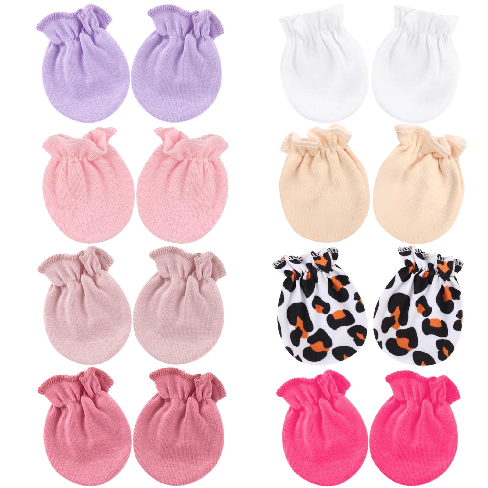 DRESHOW Newborn Baby Mittens Infant Gloves No Scratch Mittens Cotton Gloves for 0-6 Months