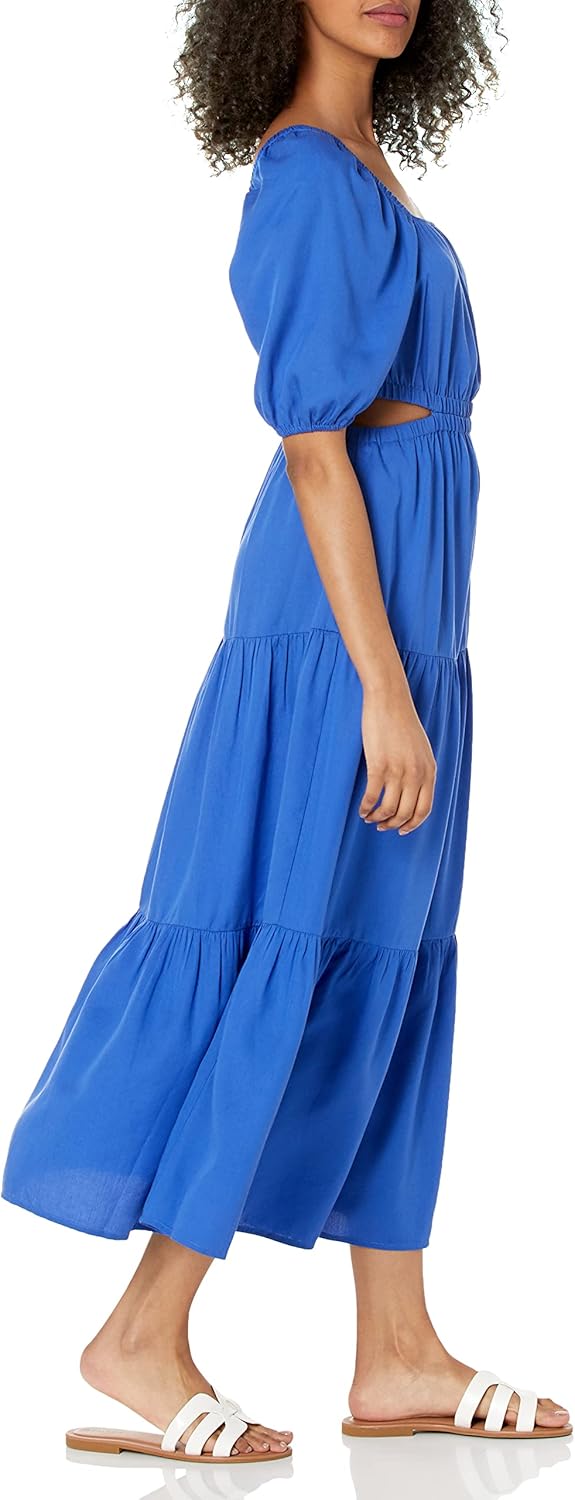 The Drop Womens Anaya Square Neck Cut-Out Tiered Maxi Dress - Image 3