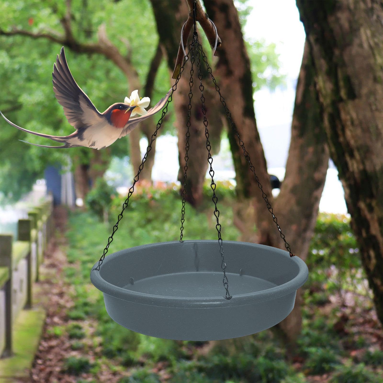 Mangeoire à Oiseaux, Abreuvoir, Bain d'oiseaux Suspendu Stable pour