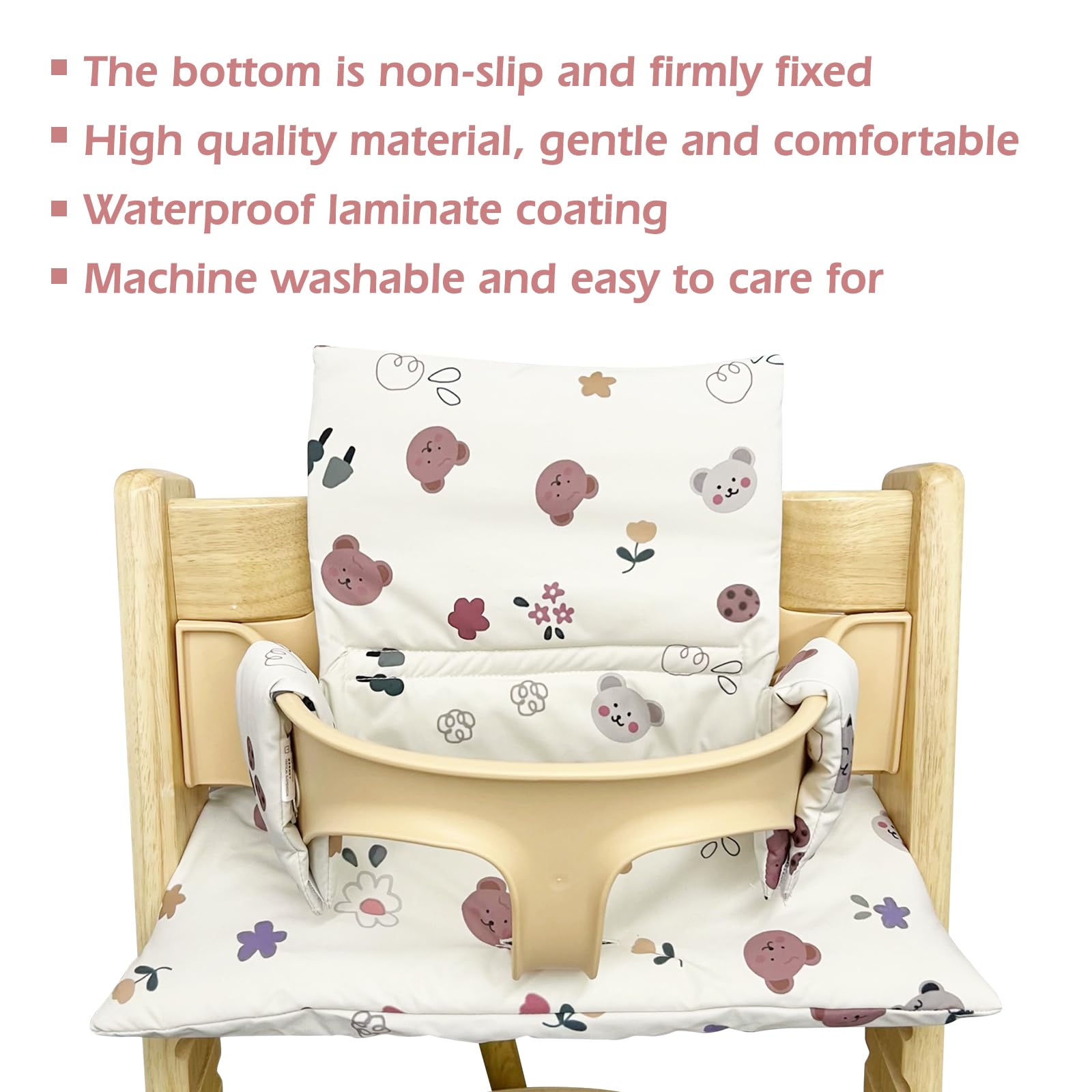 Coussin de Chaise Haute Stokke: Coussin de Siège Doux pour Bébés et Tout Petit avec Revêtement Laminé, Coussin de Rechange, Accessoires de Chaise Haute Compatible avec Stokke, Tripp, Trapp