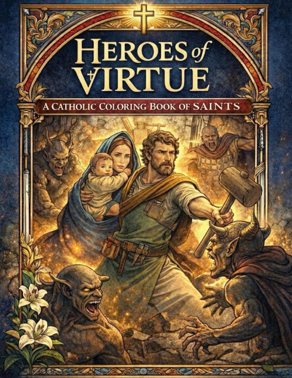 Heroes of Virtue: A Catholic Coloring Book of Saints (Heroes of Virtue Coloring Books)