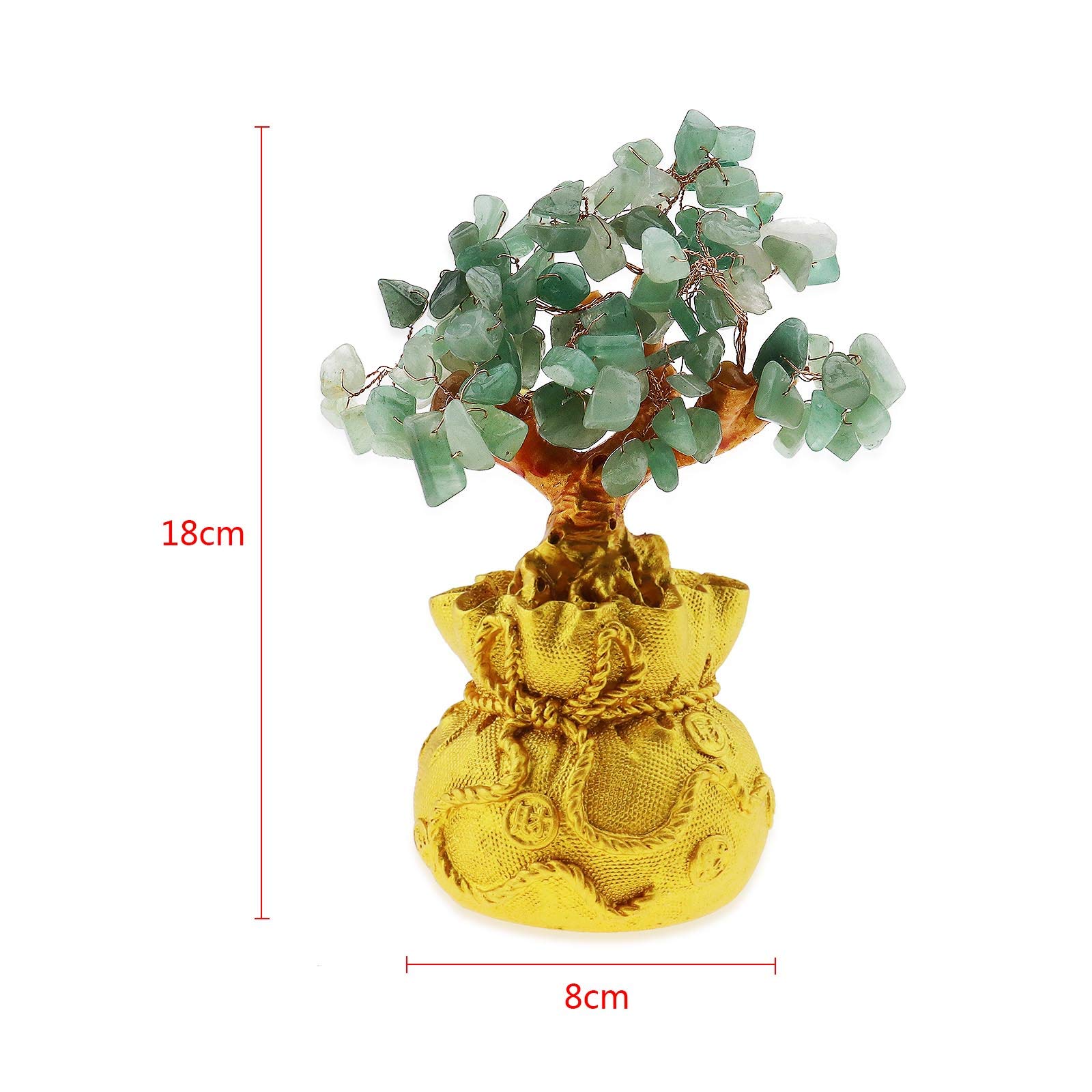 Albero Dei Soldi Feng Shui In Resina | 19x10x22 Cm, Decorazione Da Scrivania Per Apertura Attività O Regalo