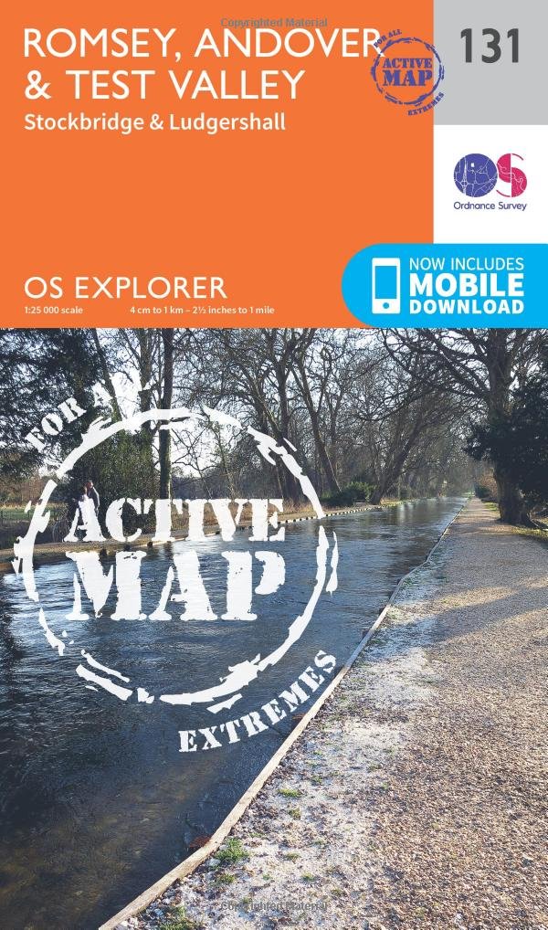 Romsey, Andover & Test Valley Map | Weatherproof | Stockbridge & Ludgershall | Ordnance Survey | OS Explorer Active Map 131 | England | Walks | Hiking | Maps | Adventure