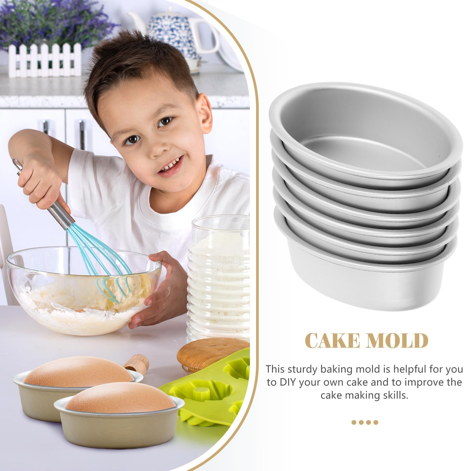 Aluminium 6 Pouces Mini Moule À Gâteau Rond Moules Moule à Fromage Ensemble