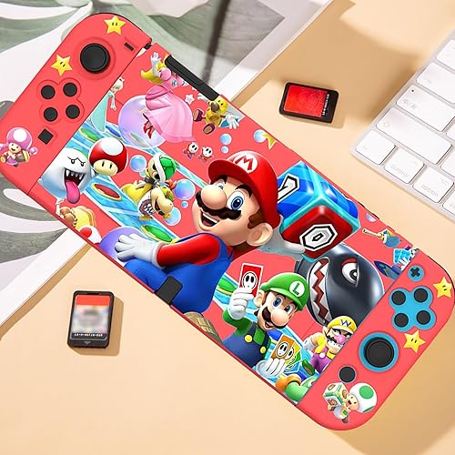 Miniatura 7 de PERFECTSIGHT Designed for Nintendo Switch OLED Protective Case, Switch OLED Joycon TPU Dockblae Cases for Girls Boys Kids Cute Kawaii Shell for