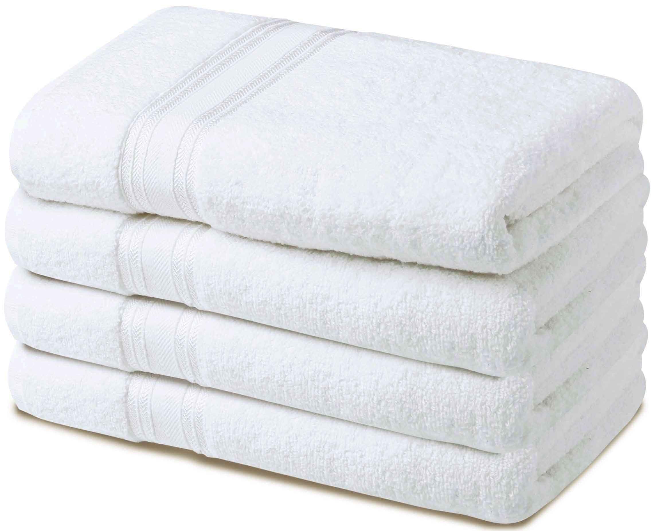 Large Bath Towels Set of 4 27x54 Inches 100 Cotton Quick Dry Highly Absorbent Durable for Bathroom Spa