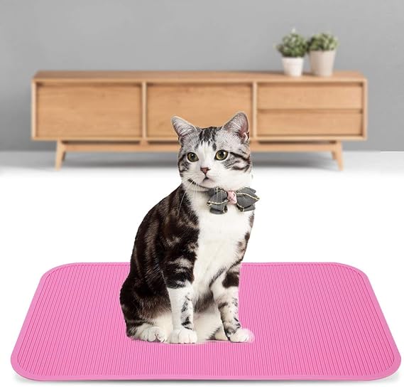 AMONIDA Non-Slip Mat for Pet Grooming Table, Pet Grooming Bathing Training Table Non-Slip Rubber Mat for Pet Grooming Table, Safe And Durable for Pets Dog Cat Home(Pink)