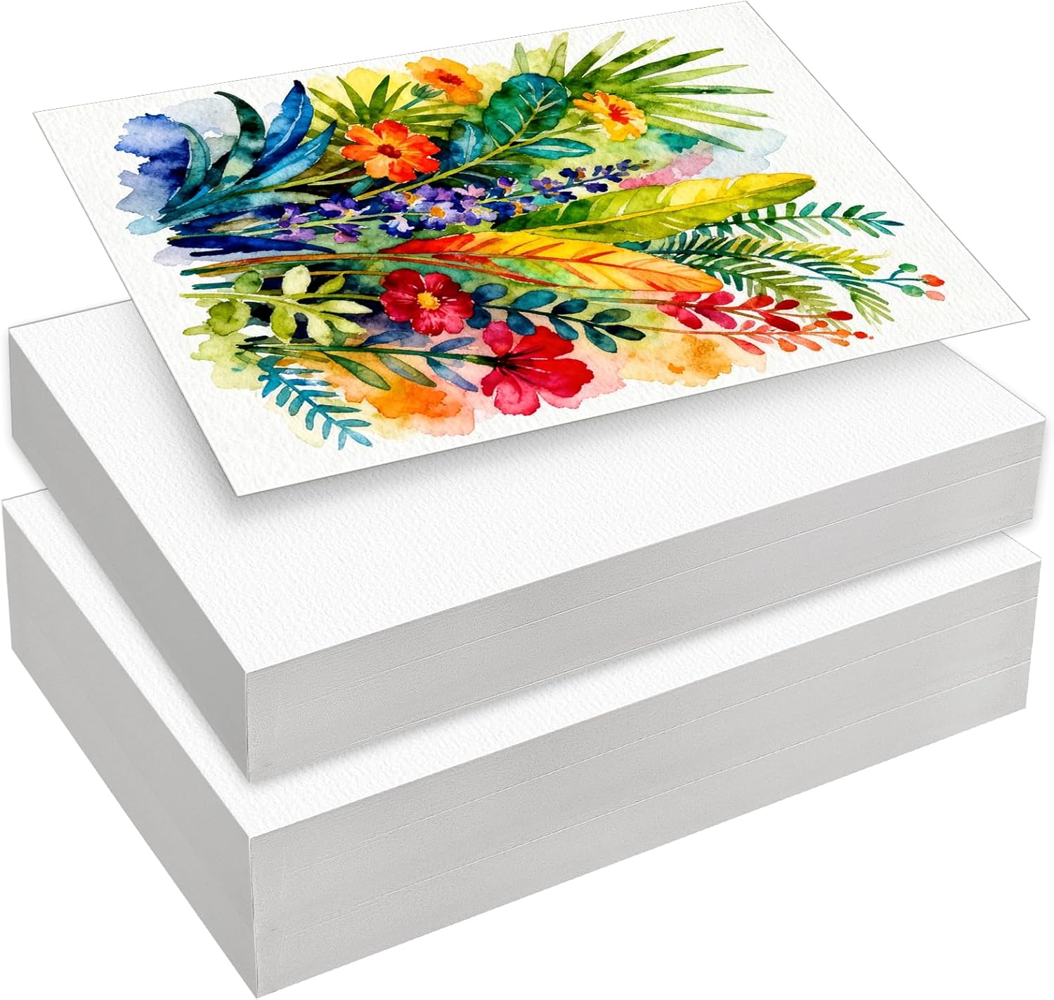 120 Sheets Cold Press Watercolor Paper 8.5x11 Inch, 140lb/300GSM Heavyweight Natural Cotton Artist Paper, Acid-Free for Students Artists, Ideal for Watercolor Painting Drawing