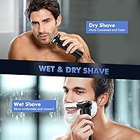 Vista 6 de Electric Razor for Men, 2025 Magnetic Electric Shavers, IPX7 Waterproof Wet/Dry Mens Shaver, Smart LED Display & All-in-One Charging Base with