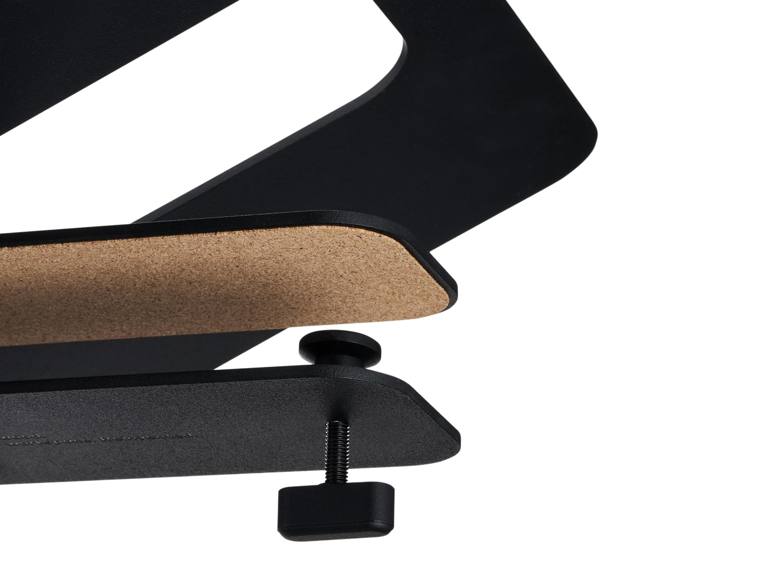 Oakywood - Supporto per Laptop per Scaffale da Scrivania - Dimensioni Grande (15-16") - Altezza Ergonomica - Design Salvaspazio - Rotazione Regolabile - Nero