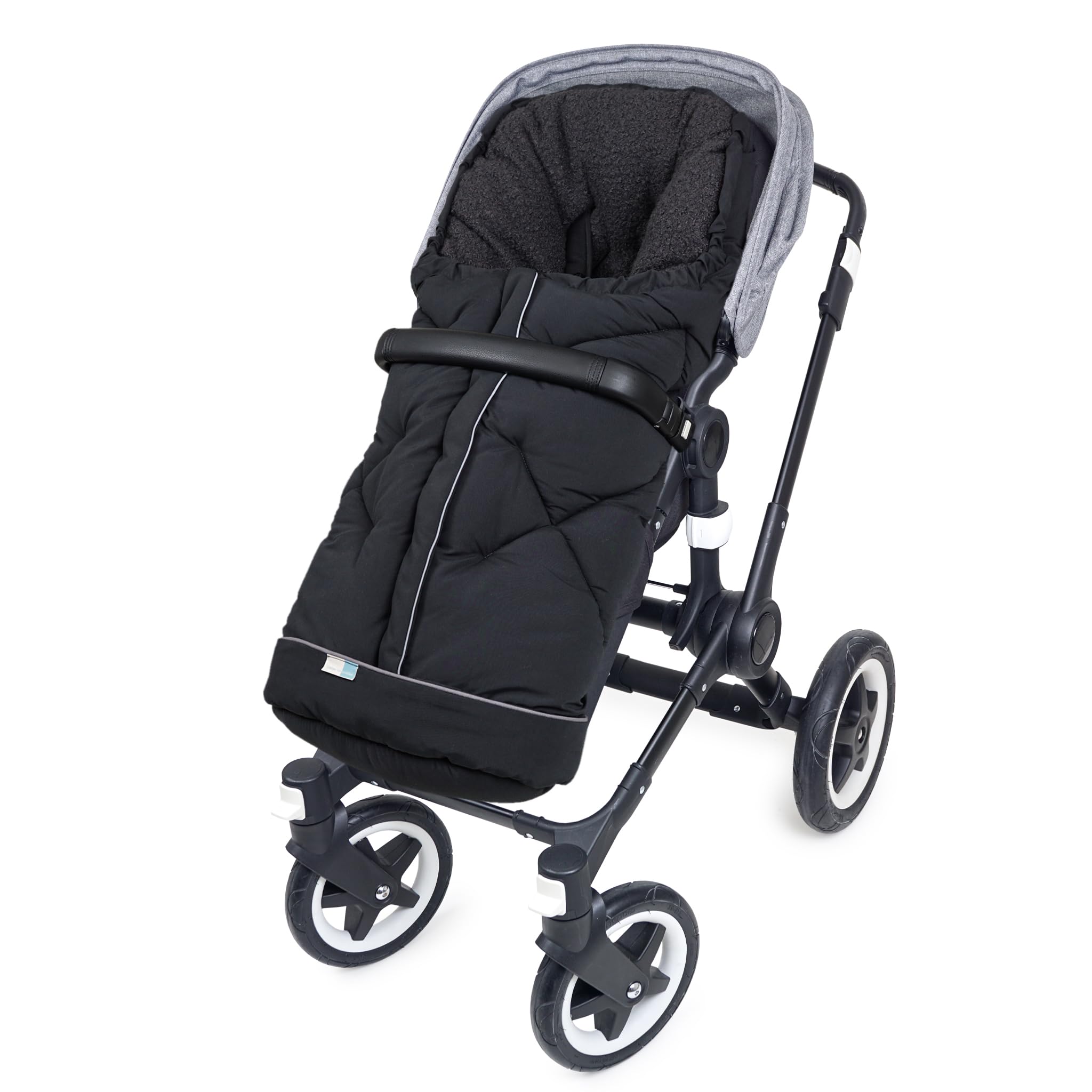 JENS Winter-Fußsack, 100cm | Universal für Kinderwagen & Buggy, Fußteil komplett abnehmbar, Mumienform, atmungsaktiv