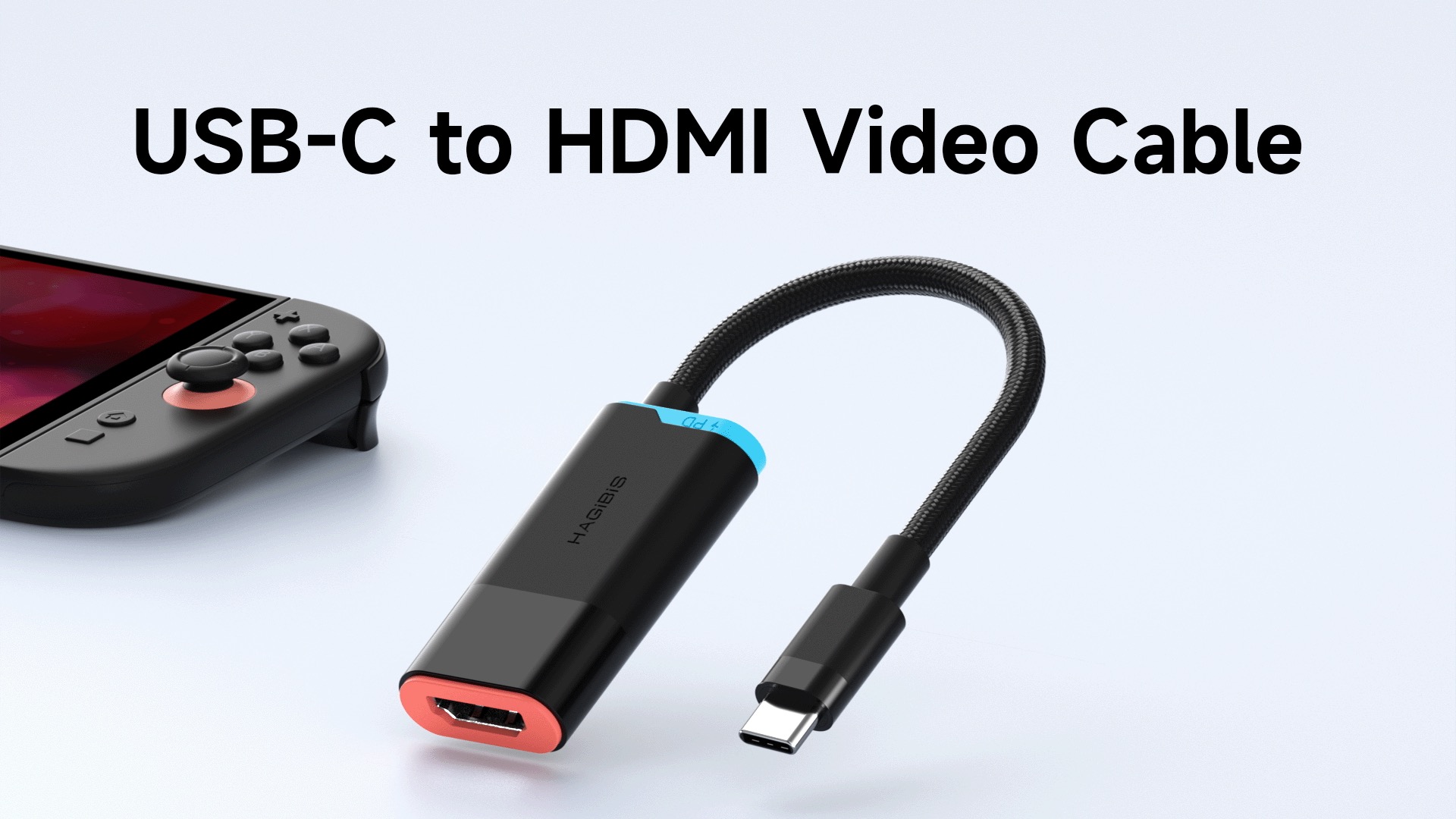 Image of Hagibis Switch 2 Dock, USB C Male to HDMI Cable with 4K@60Hz HDMI, 100W PD, Portable Travel TV Dock Type-C to HDMI Adapter for Laptop, Tablet, Switch, SteamDeck, ROG Ally (Male to Female 4K@60Hz)