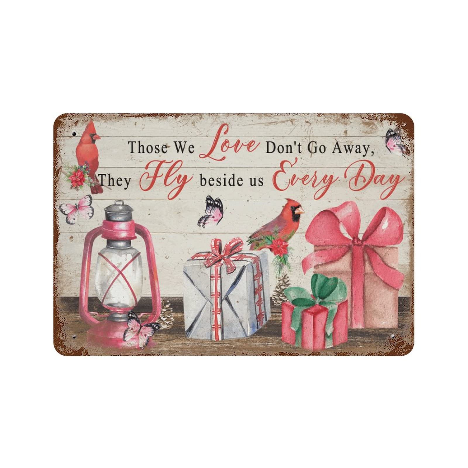 Plaque en métal de Noël commémorative à offrir en cadeau de réconfort familial