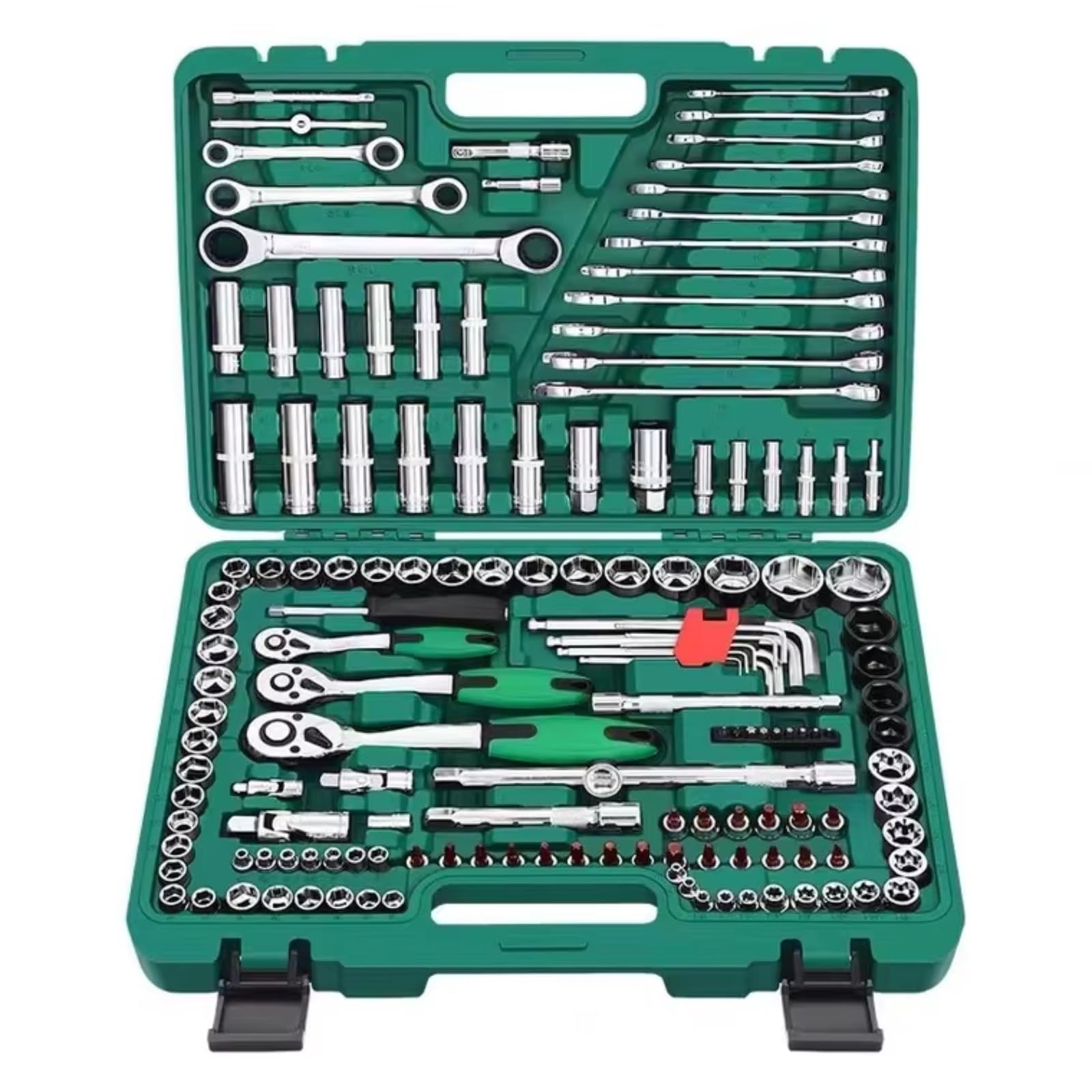 Maletín herramientas multiusos Kit Herramientas Mecánicas Reparación Automóviles Juego Llaves Tubo 1/4 "1/2" 3/8 "con Estuche Kit Para El Hogar Y El Coche 150 Uds.