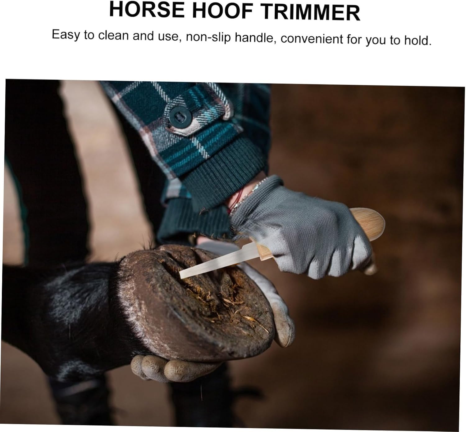 ORFOFE 2pcs Professional Hoof Cutter Cattle Horses Hoof Trimmer Tool with Sharpened Blades Foot Repairing for Cows and Horses Practical Khaki Shoeing Instrument