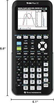 Texas Instruments TI-84 PLUS CE Graphing Calculator, Black (Frustration-Free Packaging) (84PLCE/PWB/2L1/A)