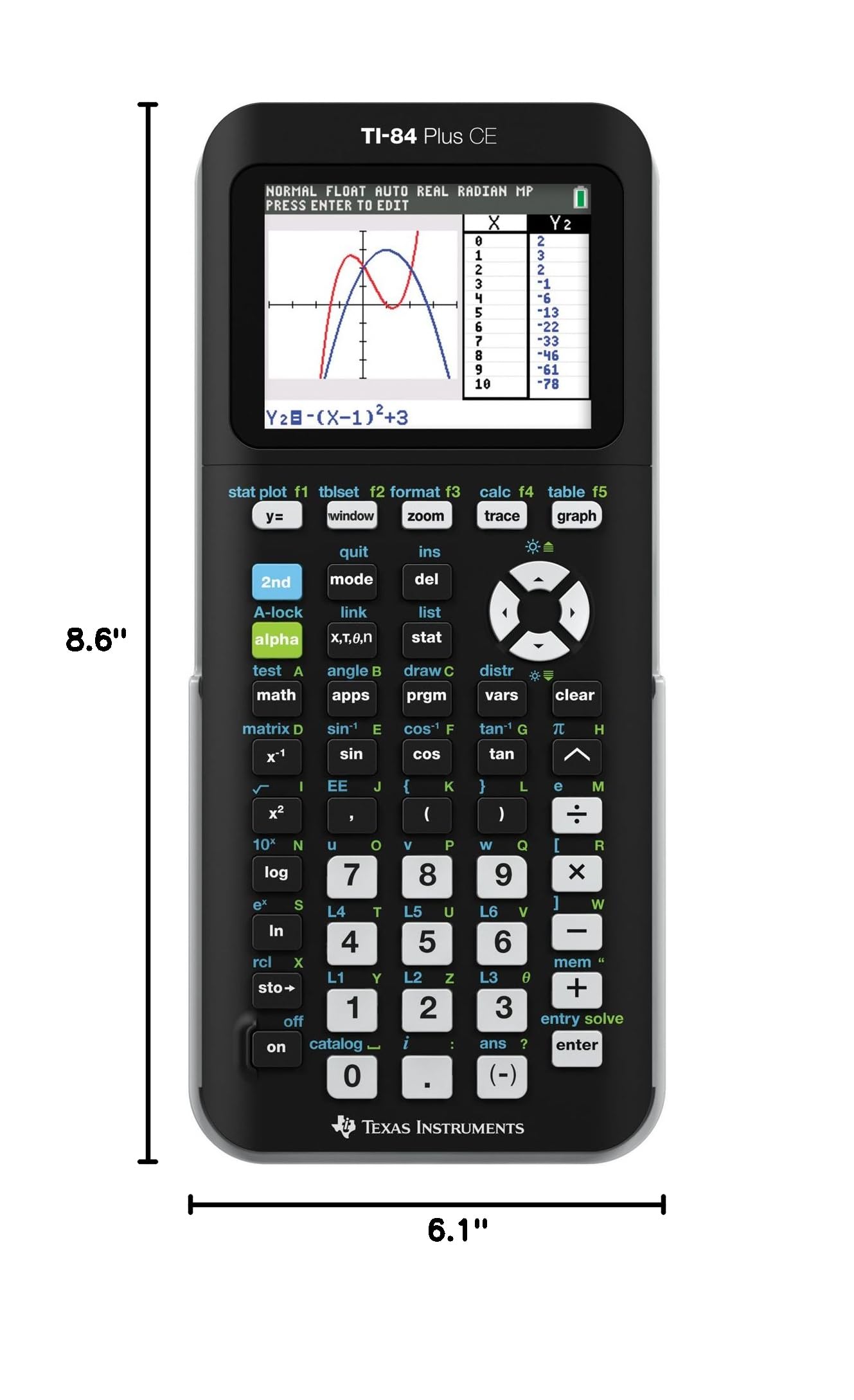 Texas Instruments TI-84 PLUS CE Graphing Calculator Black Frustration-Free Packaging 84PLCEPWB2L1A product thumbnail 5