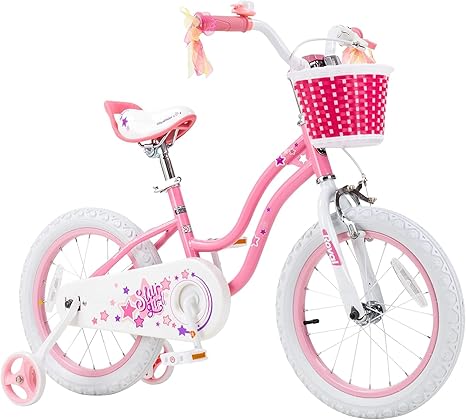 RoyalBaby Girls Bike Classic & EZ Kids Bike, Balance and Pedal Bicycle, 12 14 16 18 20 Inch Toddlers to Big Kids 3-10 Years