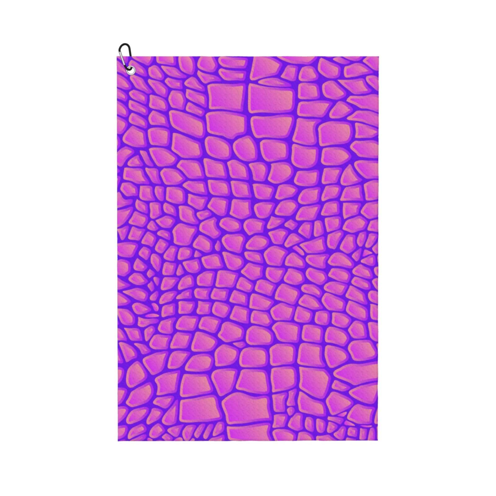 Hnnkloy Pink Crocodile Alligator Skin, 16x24 in Portable Waffle Golf Towels with Carabiner Clip for Golf Bag
