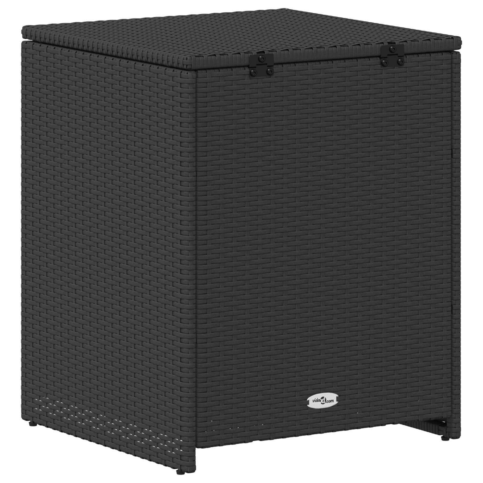 Cassapanca per cuscini in polyrattan, 55 x 55 x 69 cm, acciaio | Resistente alle intemperie, fodera impermeabile, piedini regolabili, per terrazze e giardini