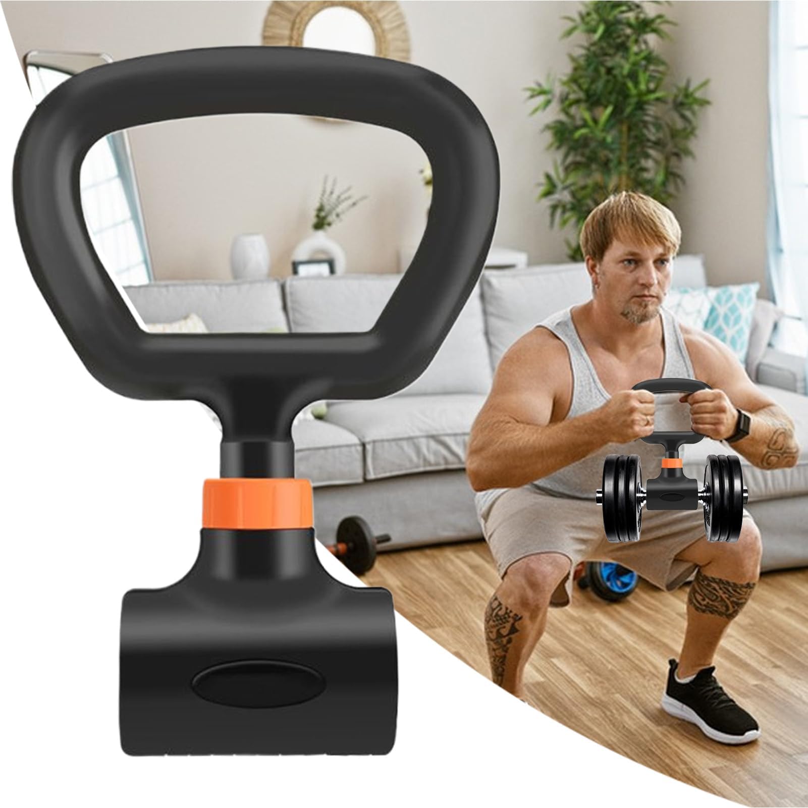 Poignée convertisseur kettlebell pour haltérophilie | Accessoire portable pour la salle de sport à domicile ; convient pour le bodybuilding et la musculation ; permet de faire du