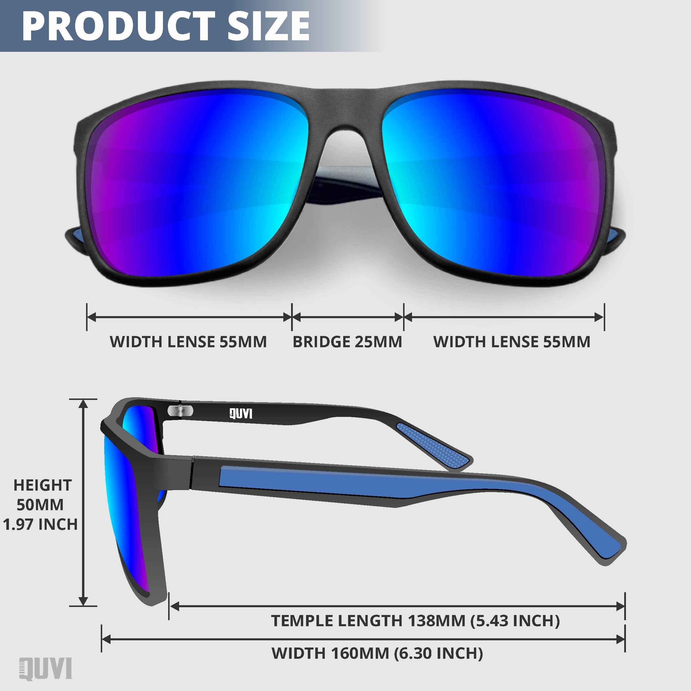 Occhiali da sole polarizzati da uomo, protezione UV, occhiali da sole da uomo, per guida, sport, pesca, golf, ciclismo